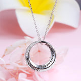 New 925 Sterling silver clear Zircon chain round necklace for Women daughter's birthday Jewelry gift free shipping