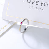 New Fashion stackable Pink cubic zircon Flower pattern finger ring for women 925 sterling silver Party Gift Jewelry