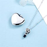 925 Sterling silver forever in my heart pendant cremation Pattern urn necklace chain for Women  memorial Jewelry
