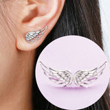 925 Sterling Silver Bat Earrings Animal Wings Stud Earrings For Women
