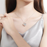 New 925 Sterling silver forever in my heart pendant cremation heart urn necklace chain for Women memorial Jewelry