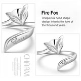 New Arrival 925 Sterling Silver Animal Fox Rings With Long Tail Finger Ring For Women Sterling Silver Jewelry Gift