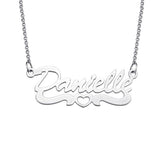 Personalized Open Heart Script Name Necklace