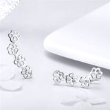S925 Sterling Silver  Paw Trail Crawlers Earrings Wholesale