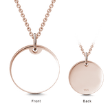 925 Sterling Silver Personalized Kids Engraved Photo Necklace Adjustable 16”-20”