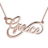925 Sterling Silver Personalized Infinity Name Necklace
