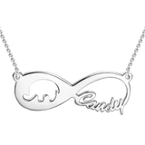 Personalized Elephant Infinity Name Necklace