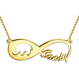Personalized Elephant Infinity Name Necklace