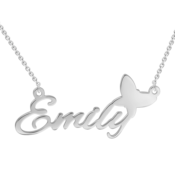 "Emily"Style Adjustable 16”+2”  Personalized Name Necklace