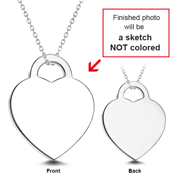 Adjustable 16”-20” 925 Sterling Silver Kids Personalized Engraved Photo Necklaces