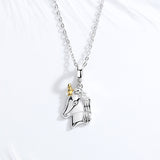 Zodiac gold-plated pony sterling silver necklace pendant transport jewelry cute accessories