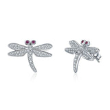 Elegant Dragonfly Stud Earrings