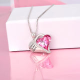 Valentine's day heart jewelry sterling silver dainty necklace