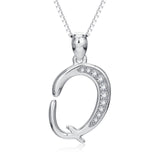 New Dainty Initial Pendant Charms 925 Sterling Silver Alphabet Letter Necklace