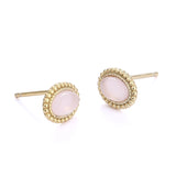 Europe And The United States Minimalist Summer Retro Gold Rims Micro-Set Earrings Wild Personality Female Earrings