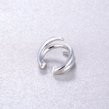 S925 Sterling Silver Earrings Female Creative Geometric Earrings Irregular Lines
