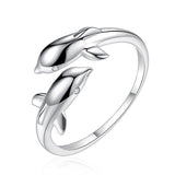 Dolphin Finger Ring Adjustable Engagement Ring
