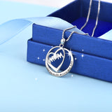Special Designs Heart Zircon Wedding 925 Silver Necklace for Women