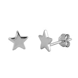 Silver Stars Stud Earrings