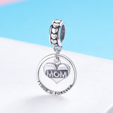 S925 Sterling Silver Oxidation Messages Love Charms
