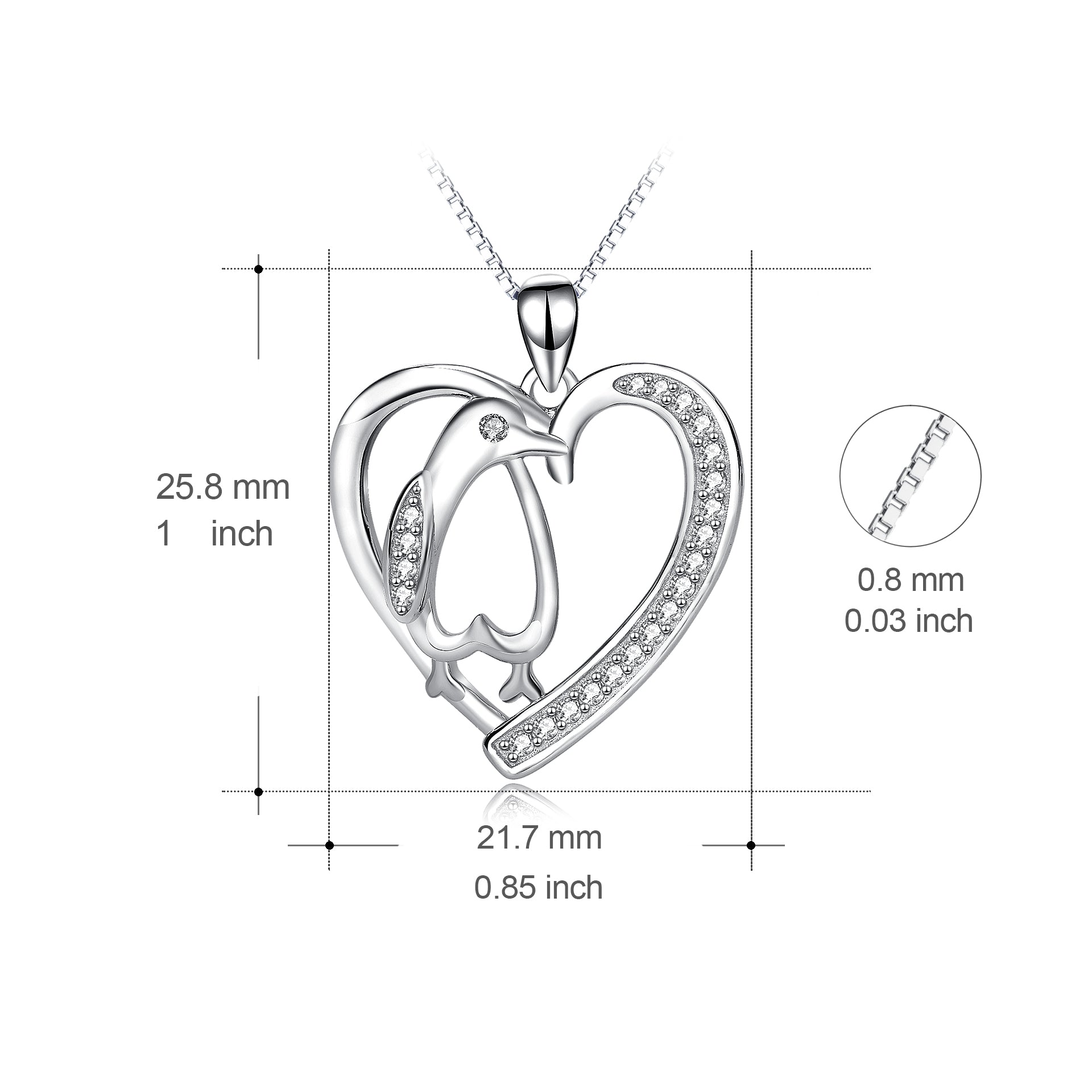 Valentine Day Gift Couple Jewelry Love You Heart Shaped Pendant Necklace