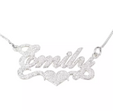 Sparkle Name Necklace Personalized 925 Sterling Silver Name Jewelry