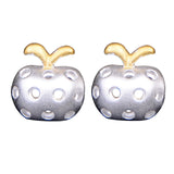 Pineapple Shape Stud Earrings Fruit Shape Sterling Silver Stud Earrings