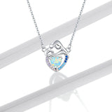 Mom and Baby Heart Shape Necklace