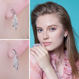 S925 Sterling Silver Bow Knot Micro-Inlaid Fashion Personality Stud Earrings Jewelry Cross-Border Exclusive