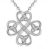 Petals & Heart Celtics Knot Pendant Necklace
