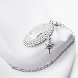 Beautiful religious necklace sophisticated silver women necklace