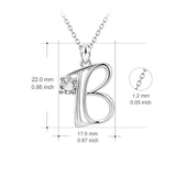 Simply Design Letter Jewelry Silver Alphabet Pendant Necklace