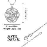 Genuine 925 Sterling Silver Celtics Knot Pendant Necklaces for Women Girls Romantic Gift Fashion Sterling-silver Jewelry