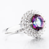 round shape crystal wedding ring wholesale latest design silver