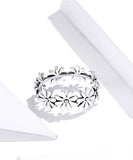 925 Sterling Silver Lovely Daisy Finger Rings Precious Jewelry For Women