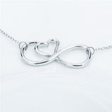 Infinite Love Symbol Necklace Valentine's Day Silver Jewelry