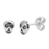 Silver Skull  Stud Earrings