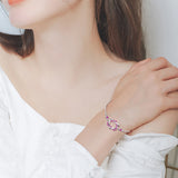 Double Heart Bracelet Chain Small Zirconia Fashionable Jewelry Bracelet