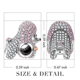 Poodle Queen Mothers Day Gifts for Mom 925 Sterling Silver AAAAA CZ Enamel Animal Bead Charms-Happy Family Gifts for Teen Girls