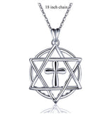 925 Sterling Silver Star of David Pendant Necklace Fashion Hexagram Necklaces Jewelry for Man Women Anniversary Gift