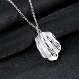 S925 sterling silver necklace white gold freshwater pearl pendant accessories wholesale