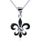Fleur De Lis Necklace French Flower Necklace Jewellery 925 Sterling Silver