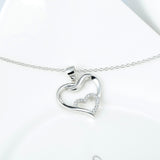 Loving Hearts Shaped Necklace Wholesale 925 Sterling Silver Jewelry For Woman