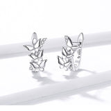 925 Sterling Silver Beautiful Butterflies Stud Earrings Precious Jewelry For Women