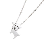 S925 Sterling Silver Simple Cute Item Pendant Puppy Pendant Necklace