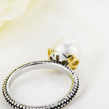 Gold Plating Pearl Mounting Wedding Rings Silver Wholesale