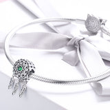 S925 Sterling Silver Zirconia Dream Catcher Charms