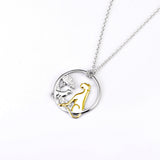 Loving Gold Plated Pendant Necklace Customed 925 Sterling Silver Jewelry For Gifts