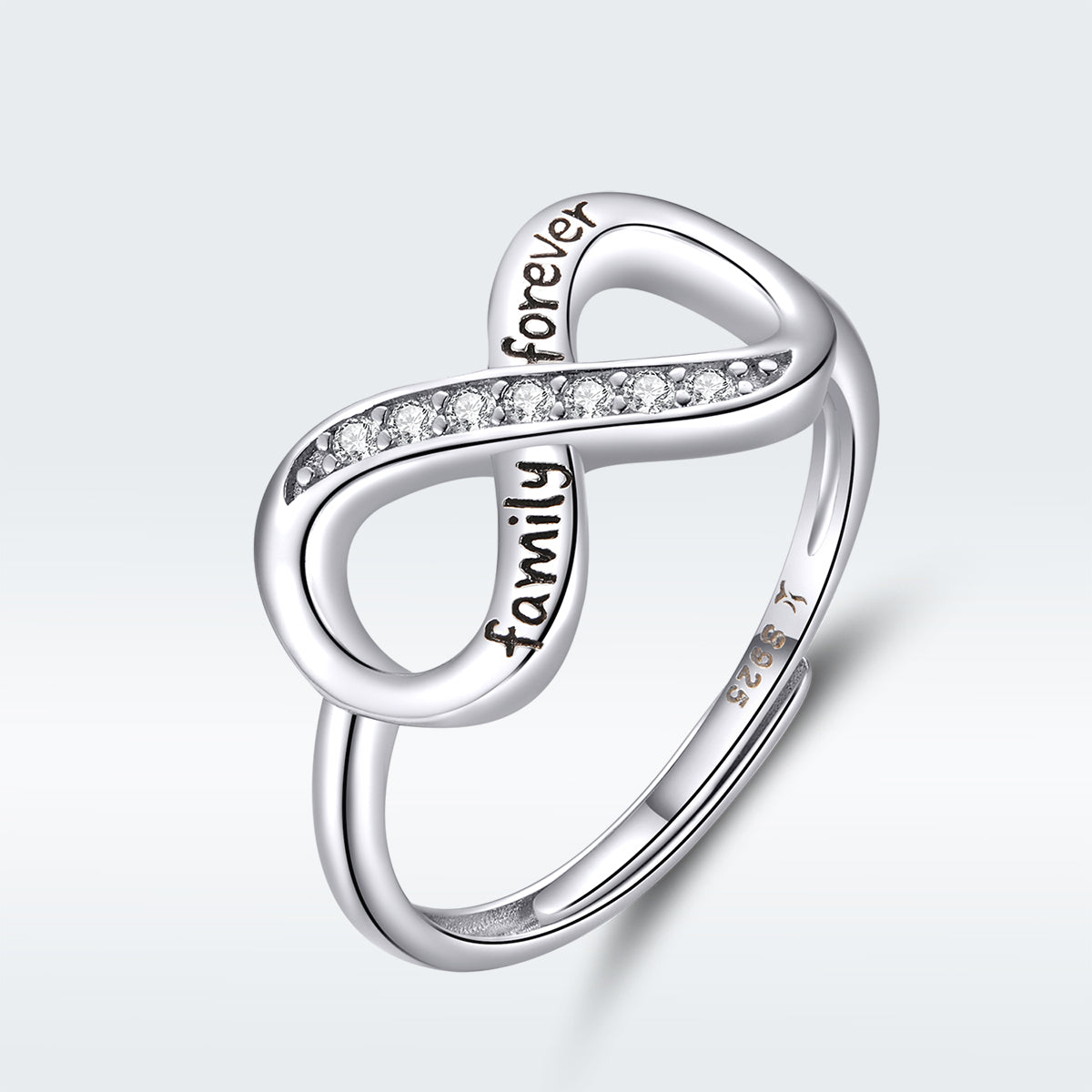 4-Stone Gemstone Infinity Symbol Family Ring