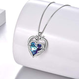  Silver Heart Crystal Jewelry